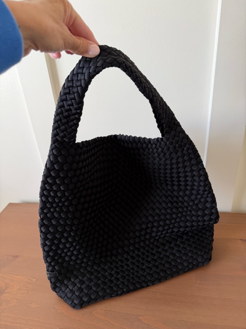 Black Woven Shoulder Bag - Women's Shoulder Bag